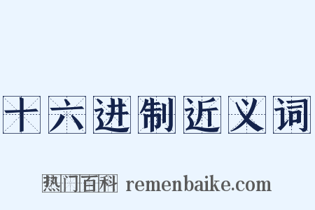 十六进制近义词是什么意思的图片